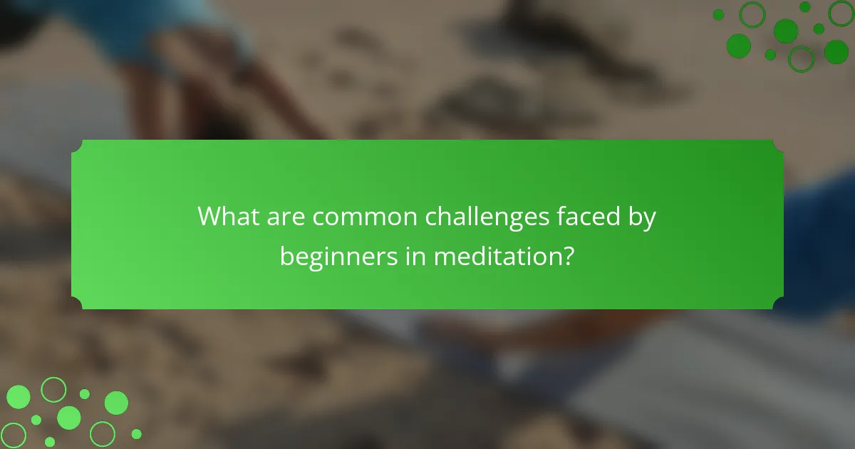 What are common challenges faced by beginners in meditation?